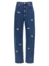 Moschino Symbols Charms Trousers In Blue