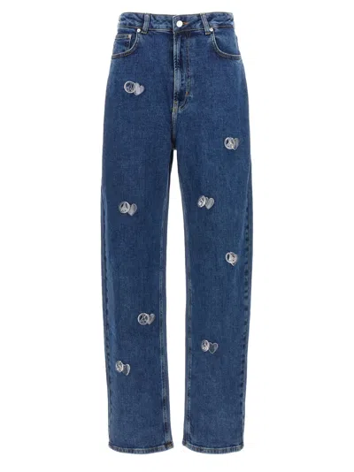 MOSCHINO BLUE CHARMS APPLICATION JEANS