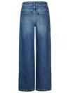 Moschino Denim Pants With Teddy Bear Button In Blue
