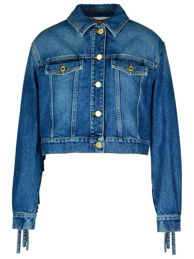 MOSCHINO BLUE COTTON JEANS JACKET