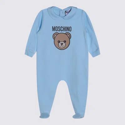 Moschino Babies' Blue Cotton Jumpsuit