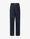 Moschino Blue Denim Pants Laurel Crown Patch In Blue