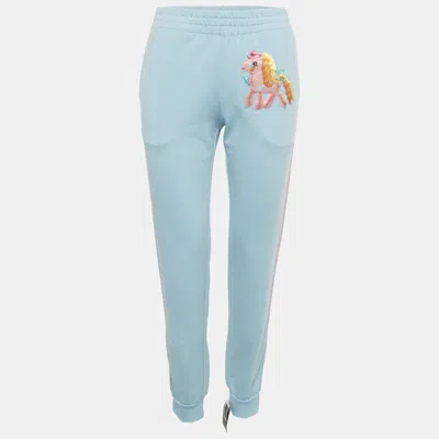 Pre-owned Moschino Blue Jersey My Little Pony Jogger Pants S