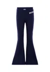 Moschino Blue Leggings For Girl With Logo In Blue