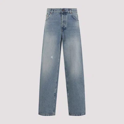 MOSCHINO BLUE STRAIGHT HEM COTTON JEANS
