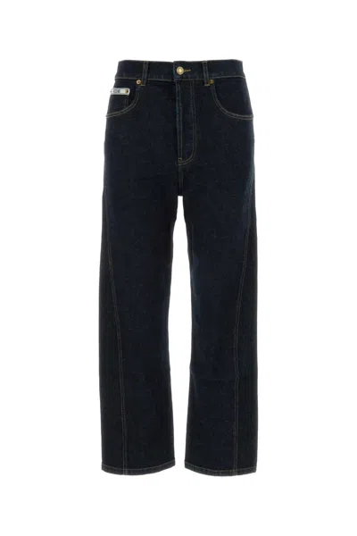 Moschino Blue Stretch Denim Jeans In Black