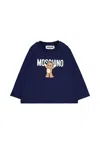 Moschino Blue T-shirt For Babykids With Teddy Bear In Blue