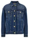 Moschino 'teddy' Jacket With Buttoned Cuffs And Pockets In Blue