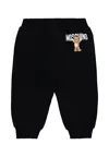 Moschino Blue Trousers For Babykids With Teddy Bear In Black