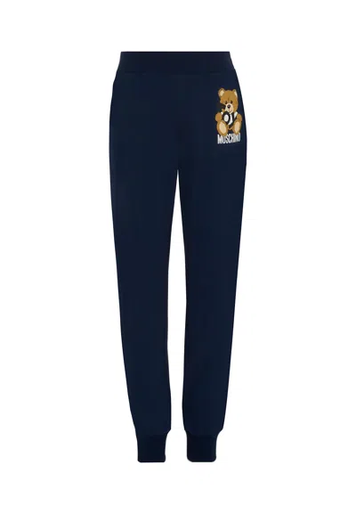 Moschino Blue Trousers For Kids With Teddy Bear