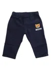 MOSCHINO BLUE TROUSERS WITH LOGO