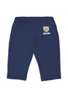 Moschino Blues Weatpants For Baby Boy With Teddy Bear In Blue