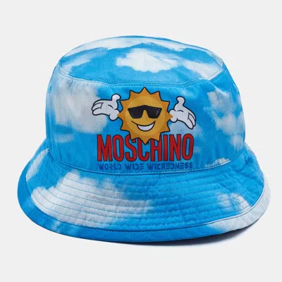 Moschino Blue/white Printed Tie/dye Bucket Hat