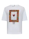Moschino Graphic-print Crepe Blouse In White