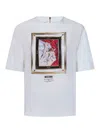 Moschino Enver Satin Blouse Still Life With Heart In White