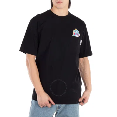 Moschino Bobble Dragon Embroidered Cotton T-shirt In Blue