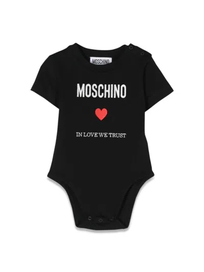 Moschino Babies' Bodysuit With Giftbox In Black