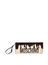 Moschino Chocolate Glazed Clutch In Multicolor