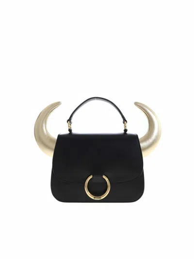 Moschino Bullchic Handbag In Black In Negro