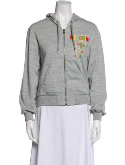 Pre-owned Moschino Bomber Jacket In Gray