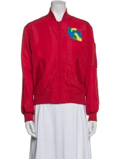 Pre-owned Moschino Bomber Jacket In Red