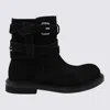 Moschino Rounded Toe Ankle Boots With Side Stitching In Multi