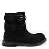 Moschino Rounded Toe Ankle Boots With Side Stitching In Multi