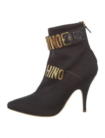 Pre-owned Moschino Boots In Brown