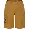 Moschino Borown Shorts For Kids With Teddy Bear And Logo In Brown
