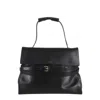 Moschino Black Leather Medium Tie Me Handbag In Black