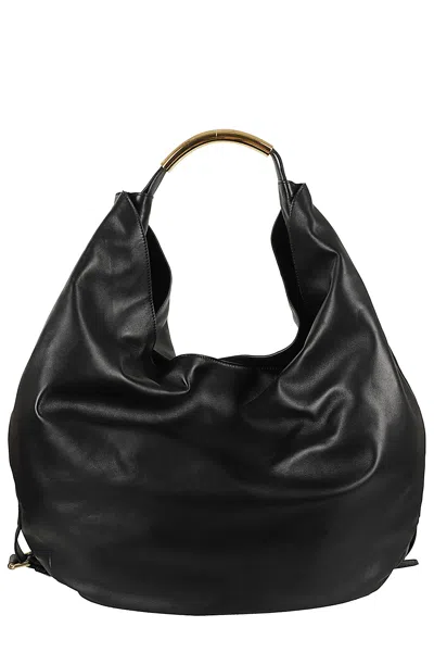 Moschino Handle Me Logo-lettering Tote Bag In Black