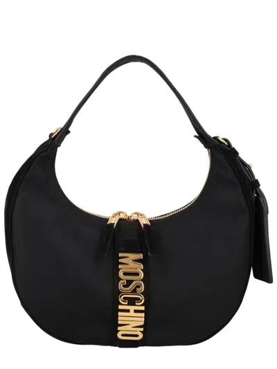 Moschino Black Carry Me Medium Shoulder Bag