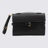 Moschino Strap Detail Top Handle In Black