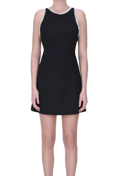 Moschino Boutique Cotton Mini Dress In Black