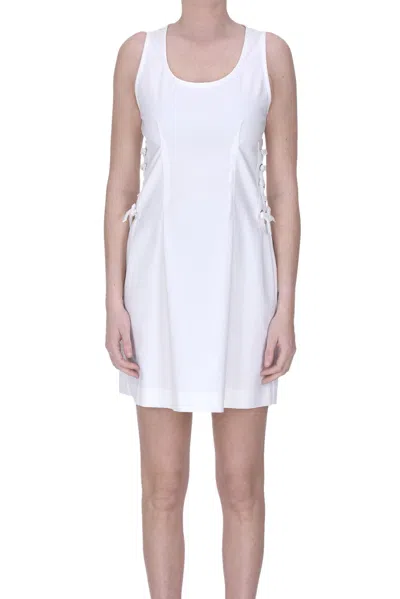 Moschino Boutique Cotton Mini Dress In White