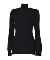 Moschino Turtleneck Sweater Featuring Crossed Back Tie