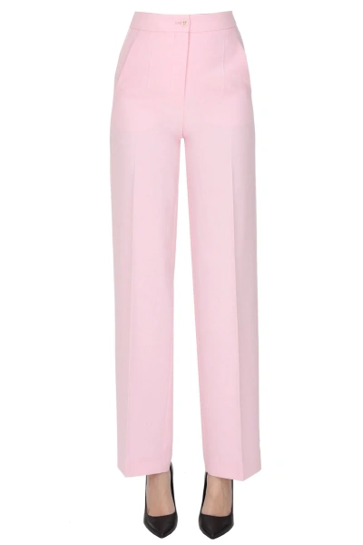 Moschino Boutique Satin Inserts Trousers In Pale Pink