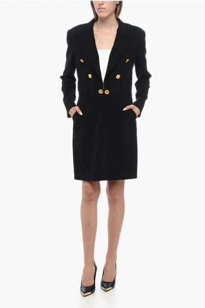 Moschino Boutique Stretchy Dress With Blazer Desing In Black