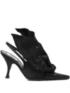 Moschino Bow-detail Slingback Pumps In Black
