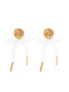 Moschino Bow-embellished Earrings In Gold