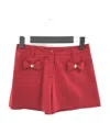 Moschino Bow Knot Decorative Shorts In Red