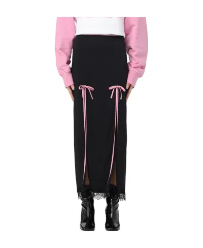 Moschino Bow Knot Detail Skirt In Black