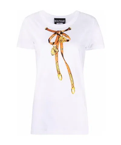 Moschino Bow Tie Printed T-shirt In White