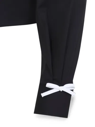 Moschino Bow-detail Jacket In Black