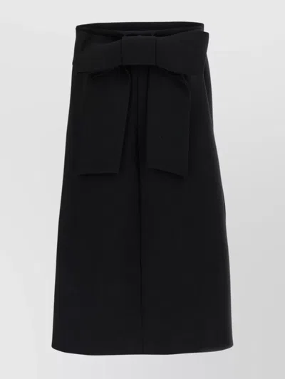 Moschino 'bowtie' High Waist Midi Dress In Black