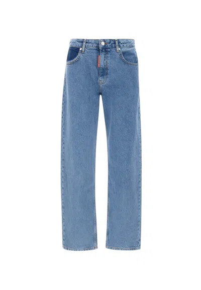 Moschino Boyfriend Fit Jeans In Blue