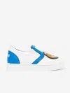 MOSCHINO BOYS LEATHER SLIP ON TRAINERS