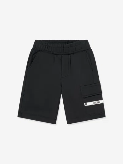 Moschino Kids'  Boys Logo Pocket Shorts In Black