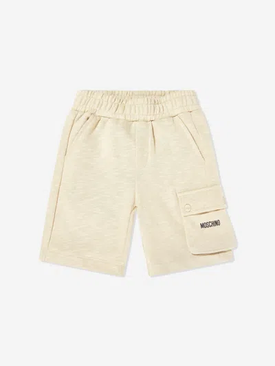 Moschino Kids'  Boys Logo Pocket Shorts In Neutral