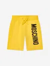 Moschino Logo-print Shorts In Yellow